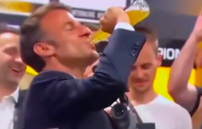 Macron Causa Polêmica ao Beber Cerveja 🇫🇷