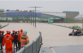 Inundações e deslizamentos de terra na Coreia do Sul